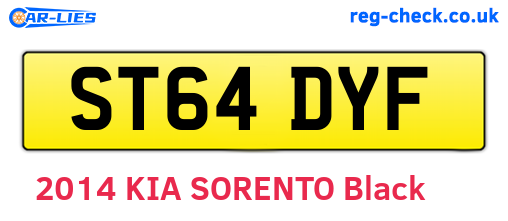 ST64DYF are the vehicle registration plates.