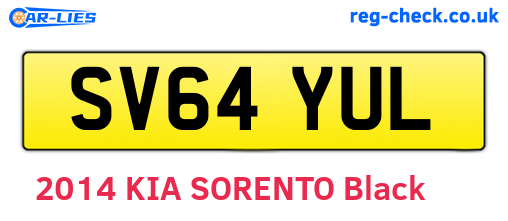 SV64YUL are the vehicle registration plates.