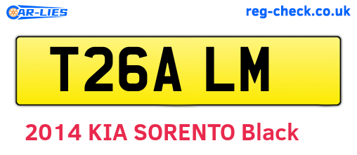 T26ALM are the vehicle registration plates.