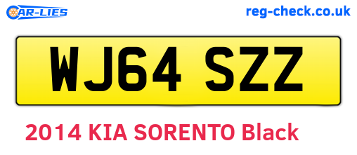 WJ64SZZ are the vehicle registration plates.