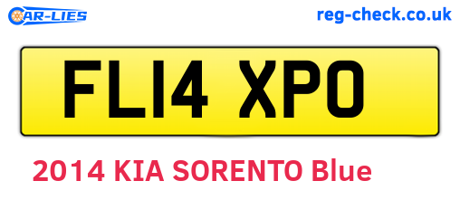 FL14XPO are the vehicle registration plates.