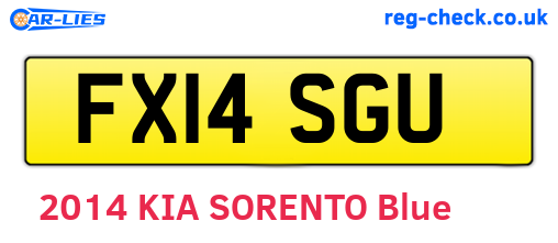 FX14SGU are the vehicle registration plates.