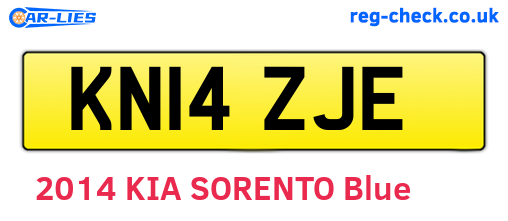 KN14ZJE are the vehicle registration plates.