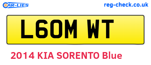 L60MWT are the vehicle registration plates.