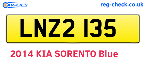 LNZ2135 are the vehicle registration plates.