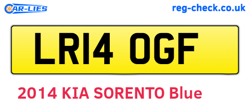 LR14OGF are the vehicle registration plates.