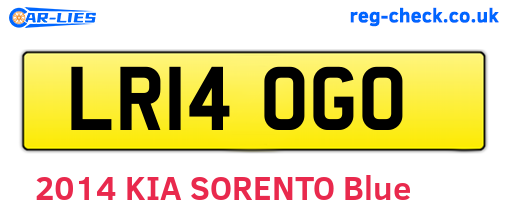 LR14OGO are the vehicle registration plates.