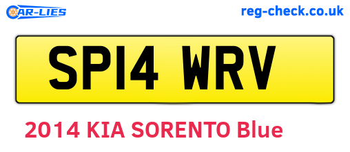 SP14WRV are the vehicle registration plates.