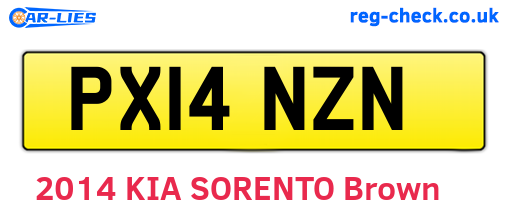 PX14NZN are the vehicle registration plates.