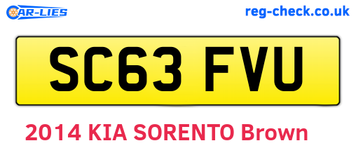 SC63FVU are the vehicle registration plates.
