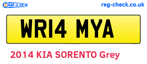 WR14MYA are the vehicle registration plates.
