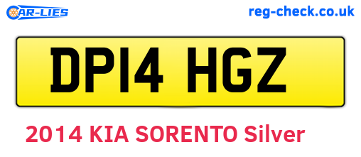 DP14HGZ are the vehicle registration plates.