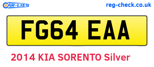 FG64EAA are the vehicle registration plates.