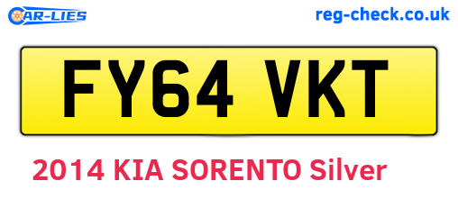 FY64VKT are the vehicle registration plates.