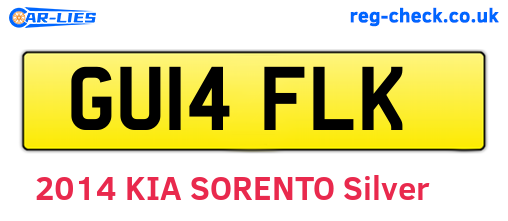 GU14FLK are the vehicle registration plates.