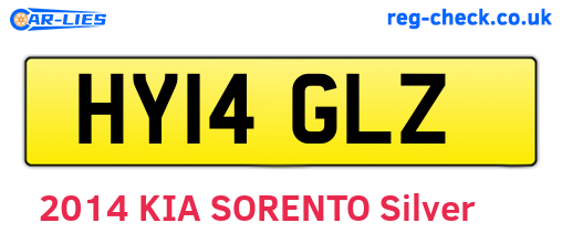 HY14GLZ are the vehicle registration plates.
