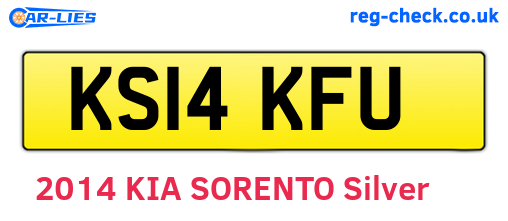 KS14KFU are the vehicle registration plates.