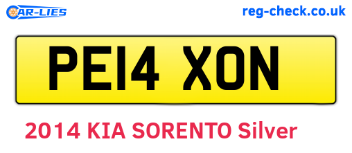 PE14XON are the vehicle registration plates.