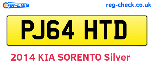 PJ64HTD are the vehicle registration plates.