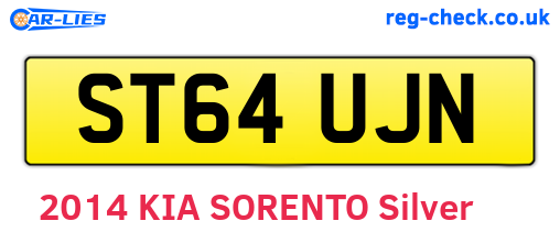 ST64UJN are the vehicle registration plates.