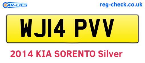 WJ14PVV are the vehicle registration plates.