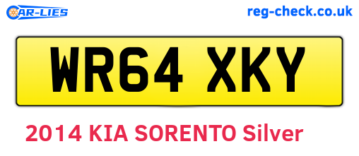 WR64XKY are the vehicle registration plates.