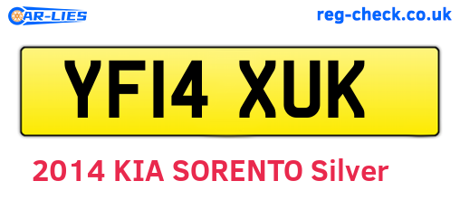 YF14XUK are the vehicle registration plates.