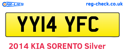 YY14YFC are the vehicle registration plates.