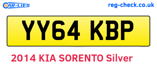 YY64KBP are the vehicle registration plates.