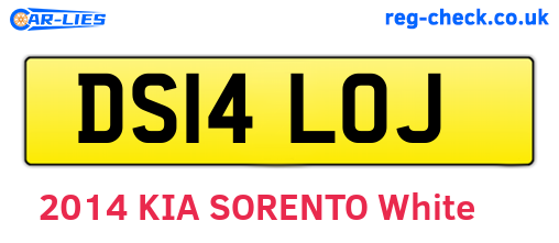 DS14LOJ are the vehicle registration plates.