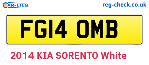 FG14OMB are the vehicle registration plates.