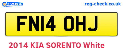 FN14OHJ are the vehicle registration plates.