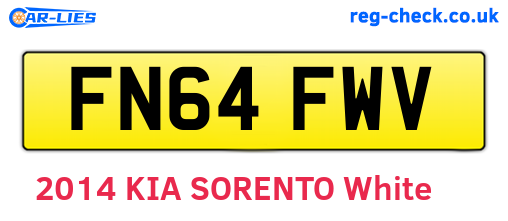 FN64FWV are the vehicle registration plates.
