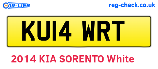 KU14WRT are the vehicle registration plates.