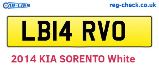 LB14RVO are the vehicle registration plates.