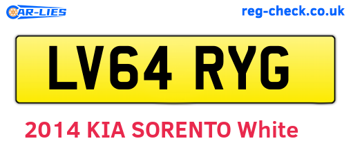 LV64RYG are the vehicle registration plates.