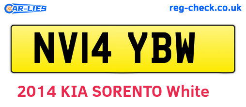 NV14YBW are the vehicle registration plates.