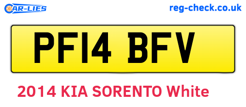 PF14BFV are the vehicle registration plates.