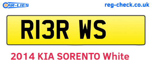 R13RWS are the vehicle registration plates.