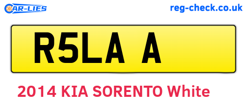 R5LAA are the vehicle registration plates.