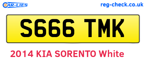 S666TMK are the vehicle registration plates.