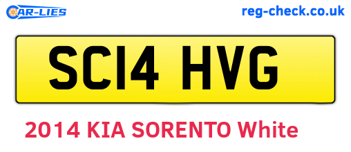 SC14HVG are the vehicle registration plates.