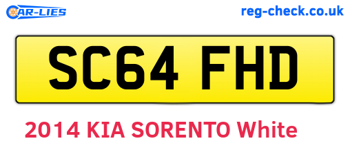 SC64FHD are the vehicle registration plates.