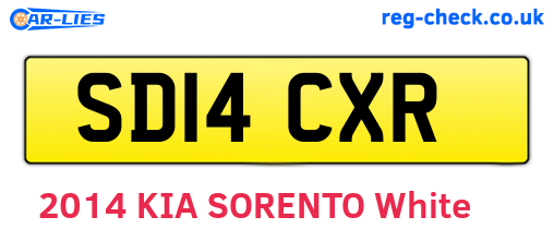 SD14CXR are the vehicle registration plates.