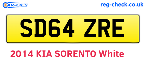 SD64ZRE are the vehicle registration plates.