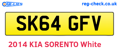 SK64GFV are the vehicle registration plates.