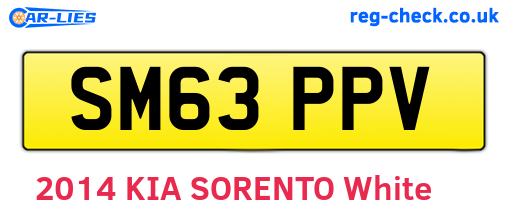SM63PPV are the vehicle registration plates.