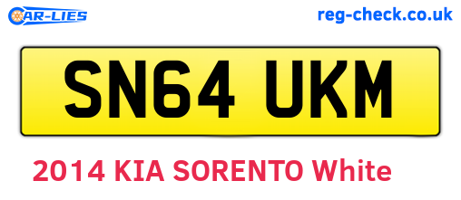 SN64UKM are the vehicle registration plates.