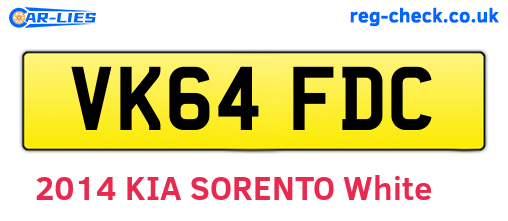 VK64FDC are the vehicle registration plates.