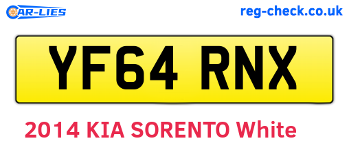 YF64RNX are the vehicle registration plates.